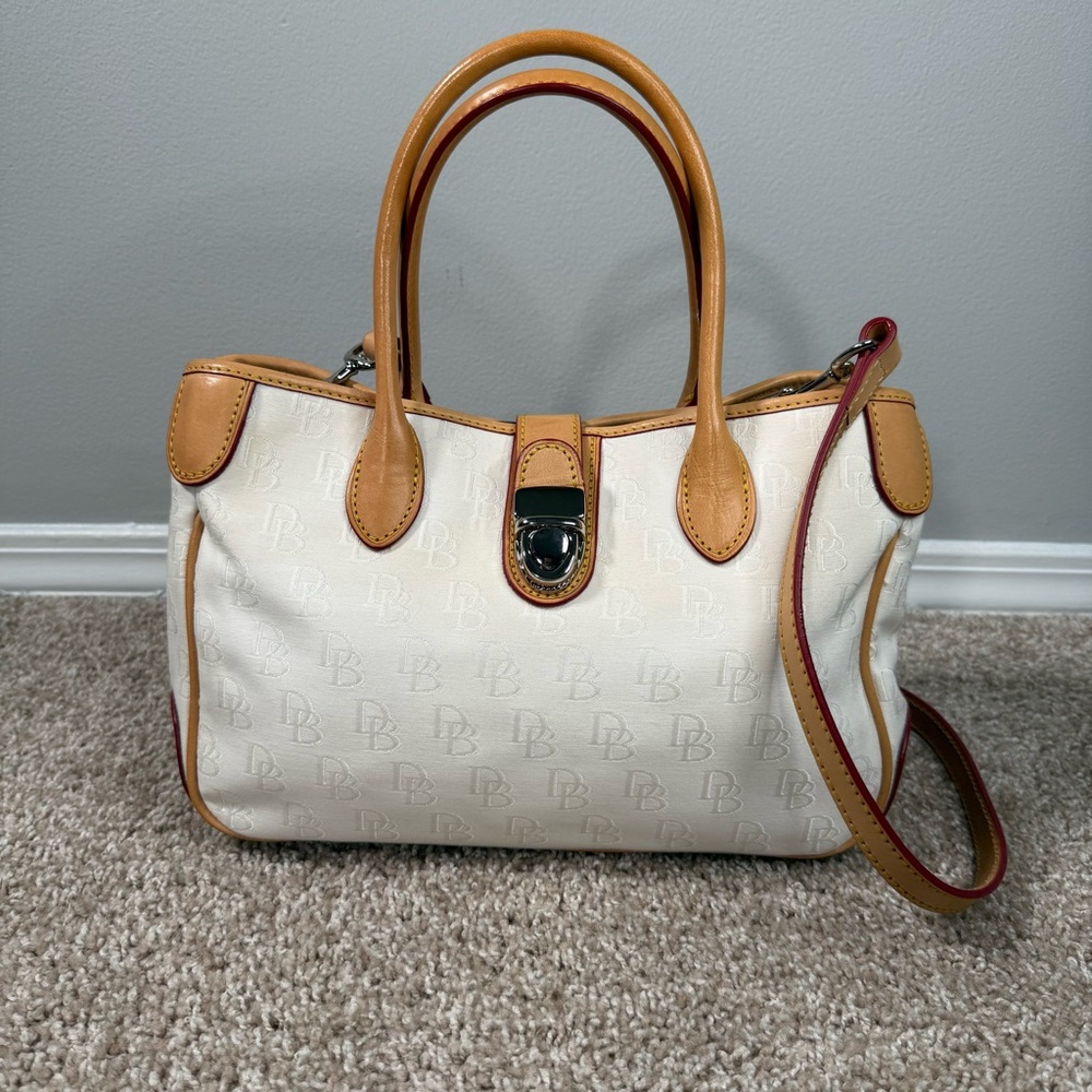 Dooney & Bourke Cream and Tan Tote Bag